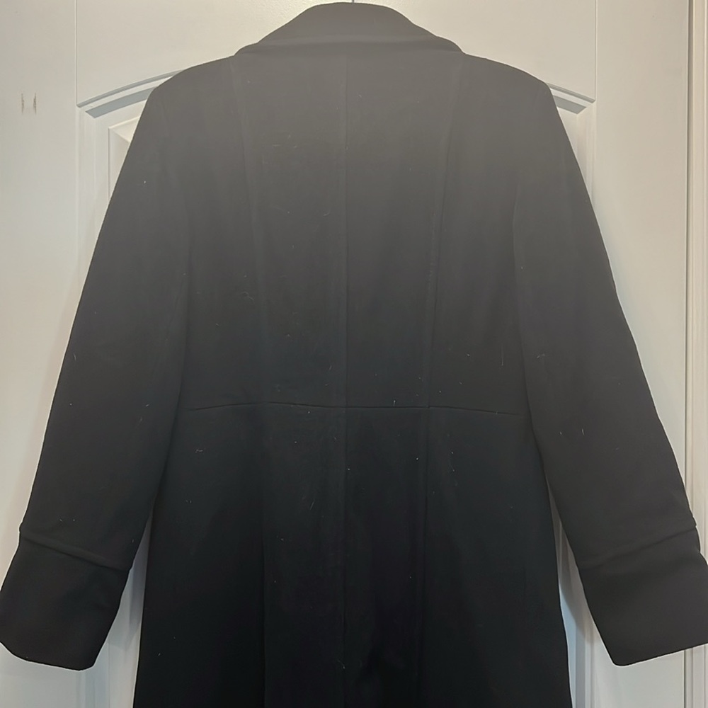 Women’s Ellen Tracy Black Car Coat‎ Size 6 - Picture 8 of 9